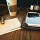 Bill’s tablet, coffee, lighter, and DIY apple pipe for his medical marijuana (Photo by Matt Novak)